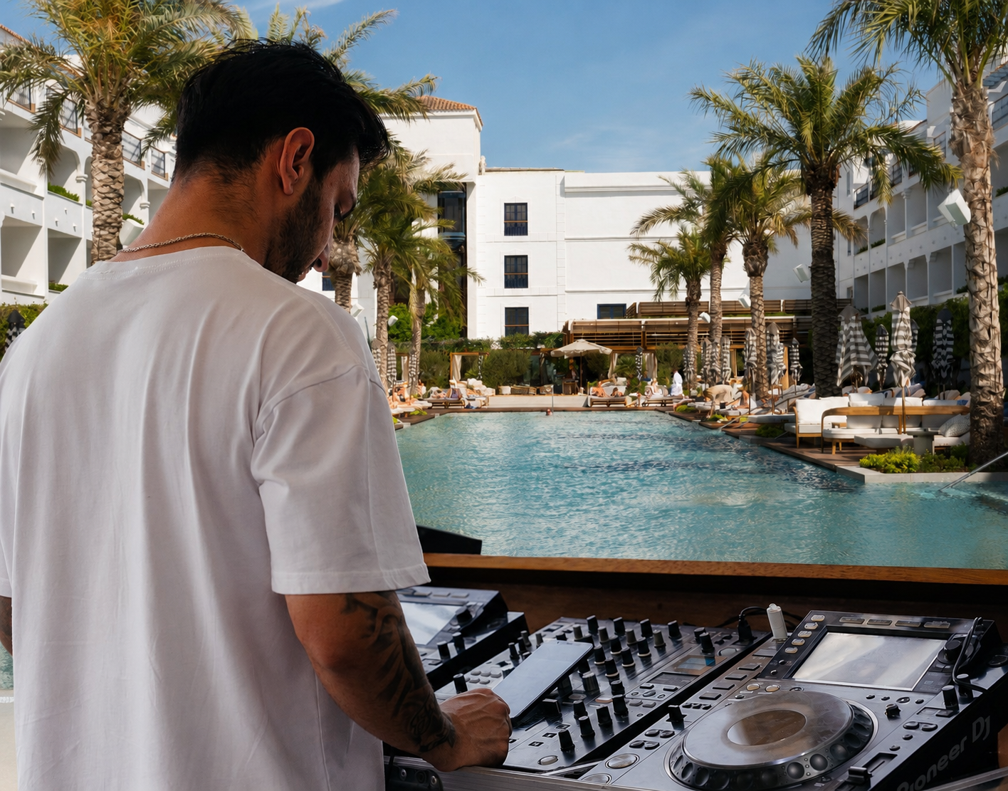 Resident DJ by the Pool